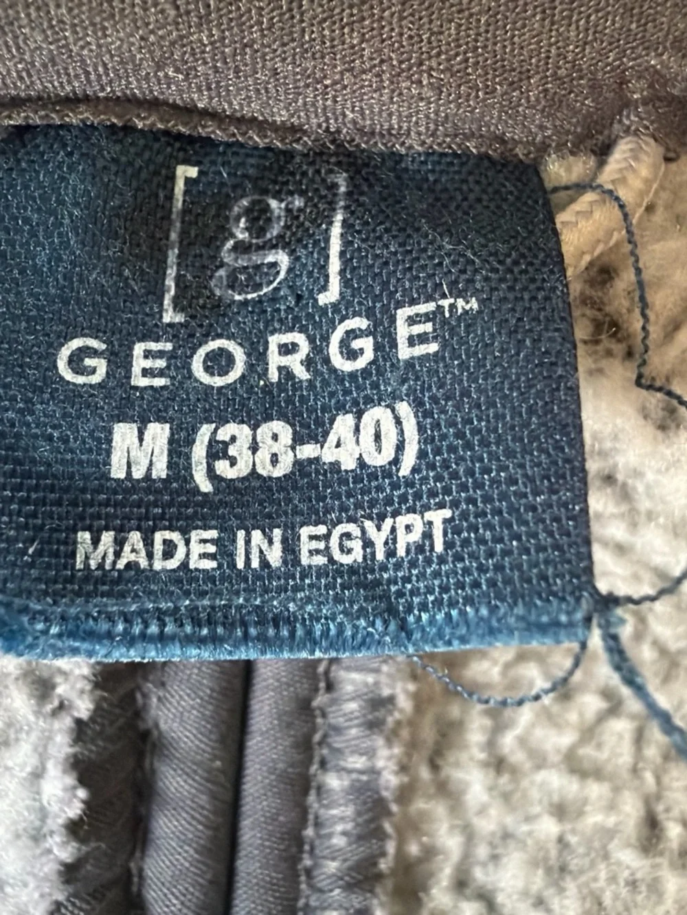 George Gray Heather Fleece Vest with Navy Trim